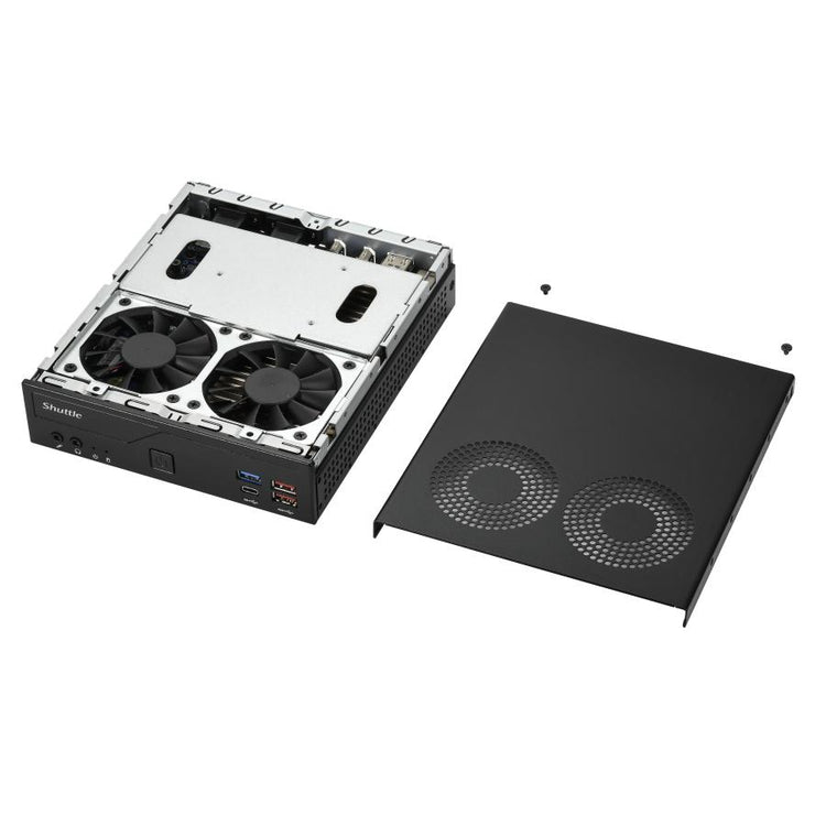 Shuttle Shuttle DH770 Mini PC Barebone, 1,35L, LGA 1700, Intel H770, DDR5-SDRAM, 2x 2,5 g LAN, 2x M.2, 24 7