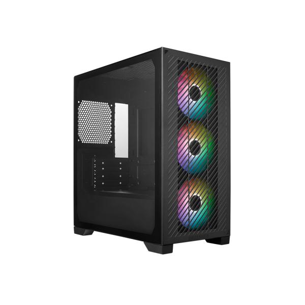 Cooler Master E301-KGNN-S00 Elite 301 Black Argb, ATX, Fenster, USB 3.2 Gen 1 Typ-C, 3x 120 mm Argb