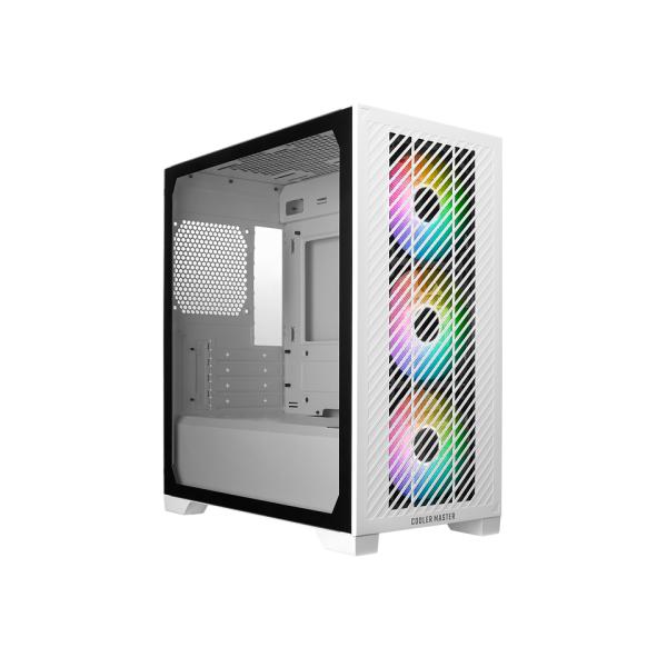 Cooler Master E301-WGNN-S00 Elite 301 White Argb, ATX, Fenster, USB 3.2 Gen 1 Typ-C, 3x 120 mm Argb