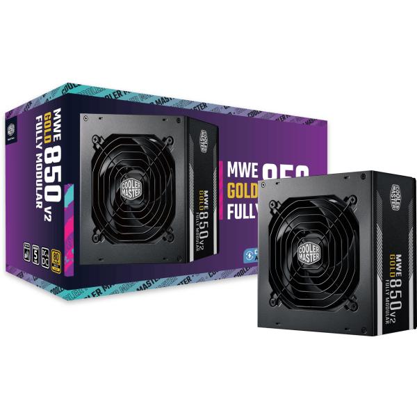 Cooler Master MPE-8501-Aadeu MWE Gold 850 V2 ATX3.1 Schwarz, 850W, 90% @TYP, 120 mm, 4x PCIe 6+2