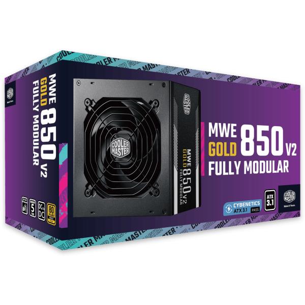 Cooler Master MPE-8501-Aadeu MWE Gold 850 V2 ATX3.1 Schwarz, 850W, 90% @TYP, 120 mm, 4x PCIe 6+2