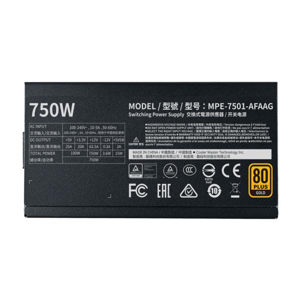 Cooler Master MPE-7501-Aadeu MWE Gold 750 V2 ATX3.1, 750W, 90% @typical, vollständig modular, 120 mm