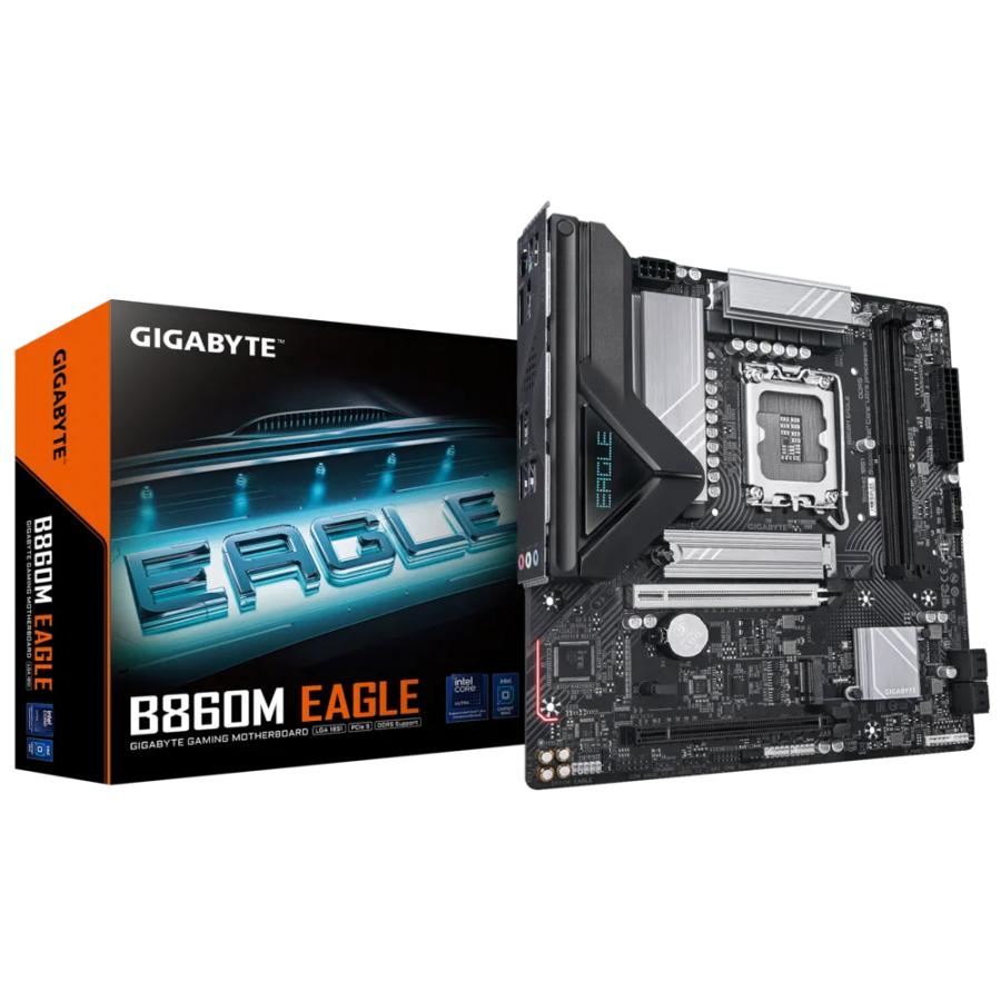Gigabyte B860m Eagle, MATX, Intel LGA1851, B860, 2x DDR5, 2,5 GBE, USB Typ-C, PCIe 5.0