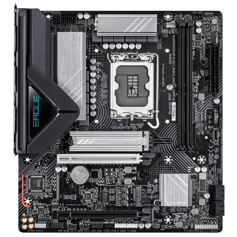 Gigabyte B860m Eagle, MATX, Intel LGA1851, B860, 2x DDR5, 2,5 GBE, USB Typ-C, PCIe 5.0