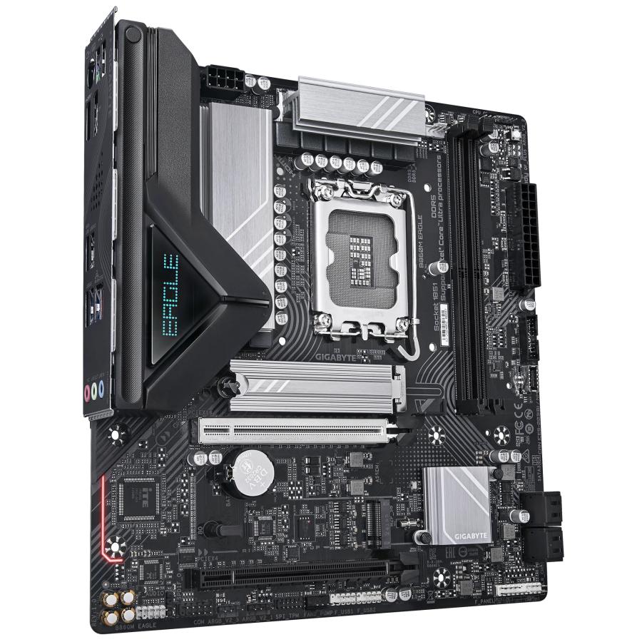 Gigabyte B860m Eagle, MATX, Intel LGA1851, B860, 2x DDR5, 2,5 GBE, USB Typ-C, PCIe 5.0