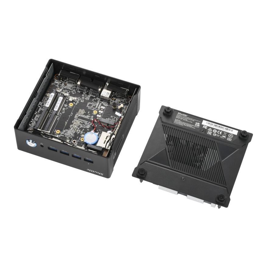 Shuttle NA10H7 Nano PC NA10H7, AMD Ryzen ™ 7-8845HS APU, Radon780m, 2xHDMI, 2xUSB-C 4,0 (DP) 2x2.