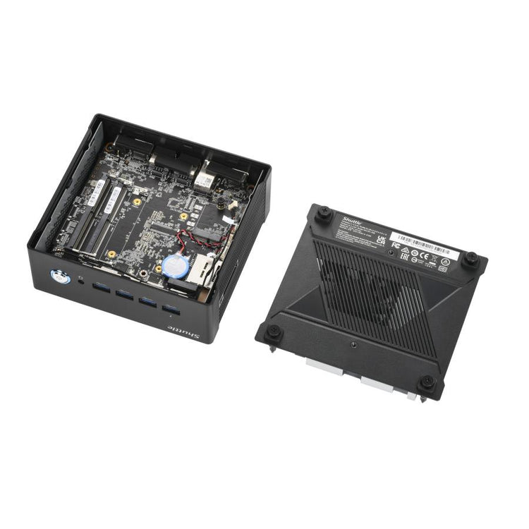 Shuttle NA10H7 Nano PC NA10H7, AMD Ryzen ™ 7-8845HS APU, Radon780m, 2xHDMI, 2xUSB-C 4,0 (DP) 2x2.