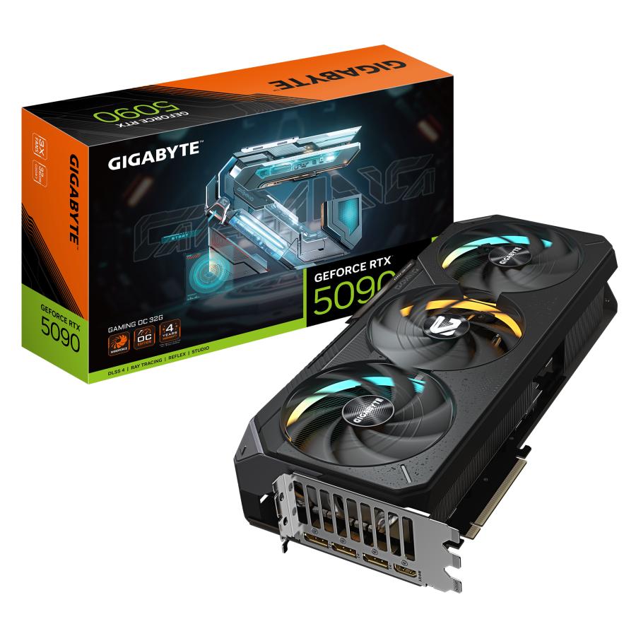 Gigabyte GV-N5090Gaming OC-32GD Geforce RTX 5090 Gaming OC 32G, 32 GB, GDDR7, 512 Bit, Schwarz