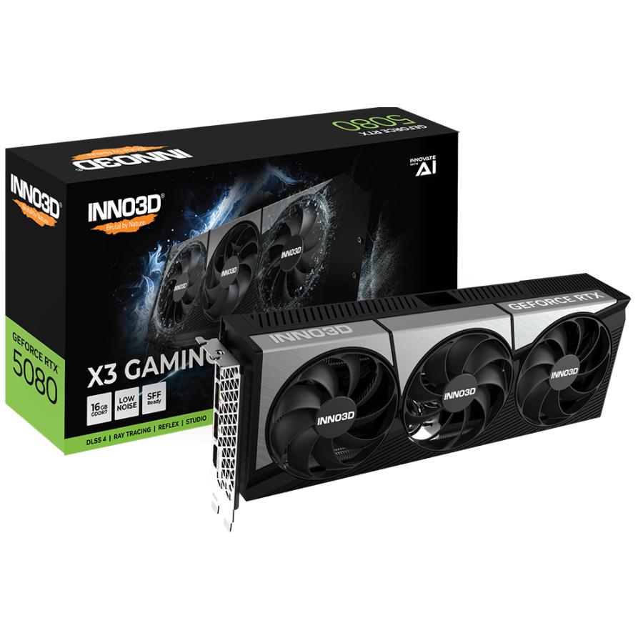 Inno3D G50803-16D7X-17603930 RTX 5080 X3 Gaming OC, 16GB, GDDR7