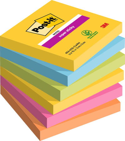 Notizzettel Post-it Super Sticky 76x76 6 Stück