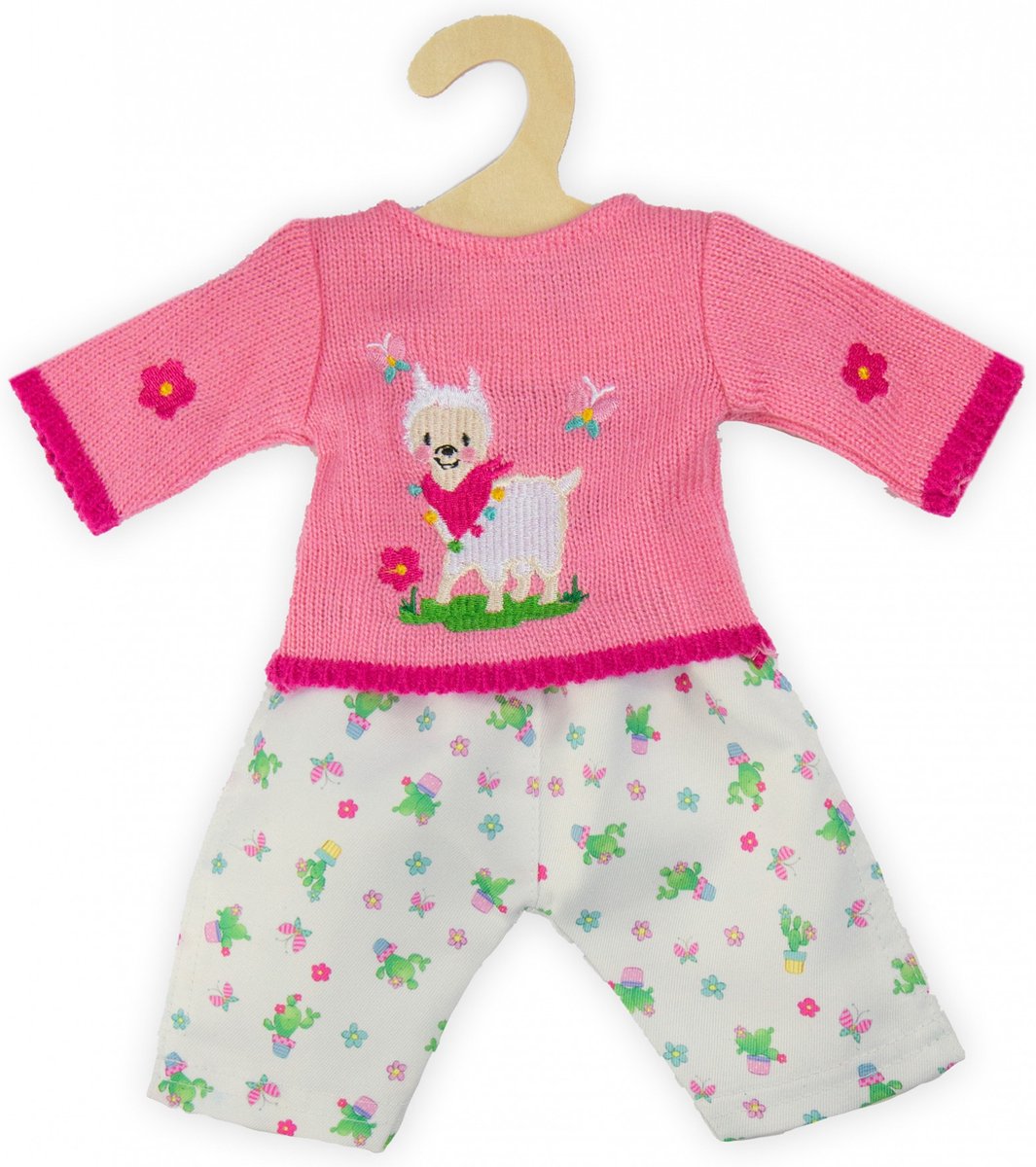 Puppenpullover mit Hosen Alpaka, 28-35 cm