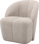 Woood Mojo Drehsessel – gerippter Stoff – Ecru – 75 x 68 x 77