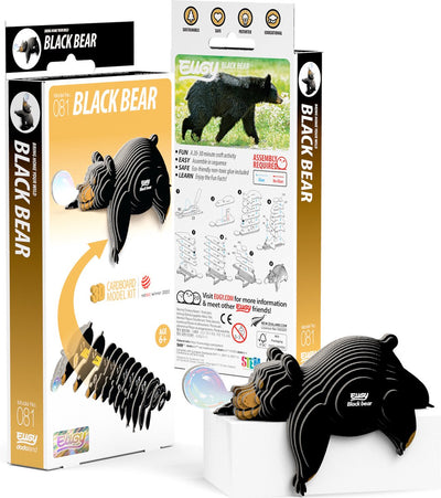 Eugy 3D-Puzzle – Schwarzbär – wilde Tiere – nachhaltig – alle sammeln – 6 Jahre