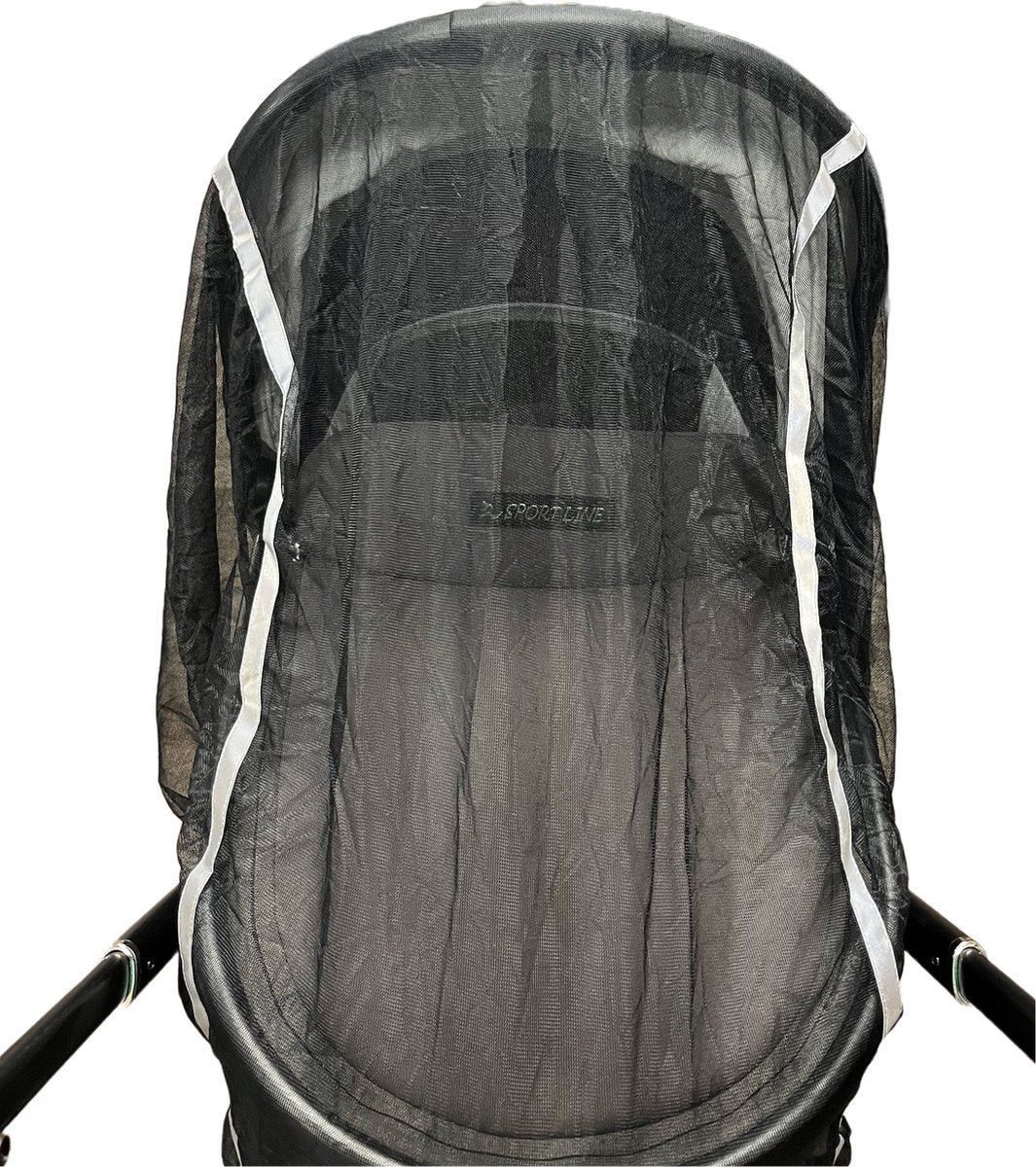 Beeyu Babsana reflektierender Moskitonetz-Kinderwagen – schwarz