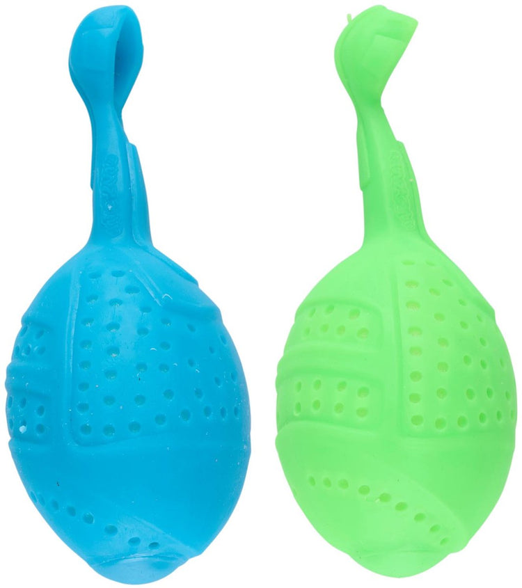 Eddy Toys Wasserbomben 2 Stück – wiederverwendbare Wasserbomben aus elastischem Kunststoff – Wasserbomben zum Spielen im Freien – grün und blau – einfach mit Wasser zu befüllen