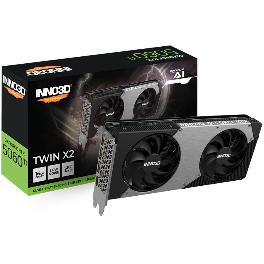 Inno3d N506T2-16d7-191073n Geforce RTX 5060 TI TWIN X2 16 GB, 16 GB, GDDR7, 128-BIT, 448 GB S., PCIE5
