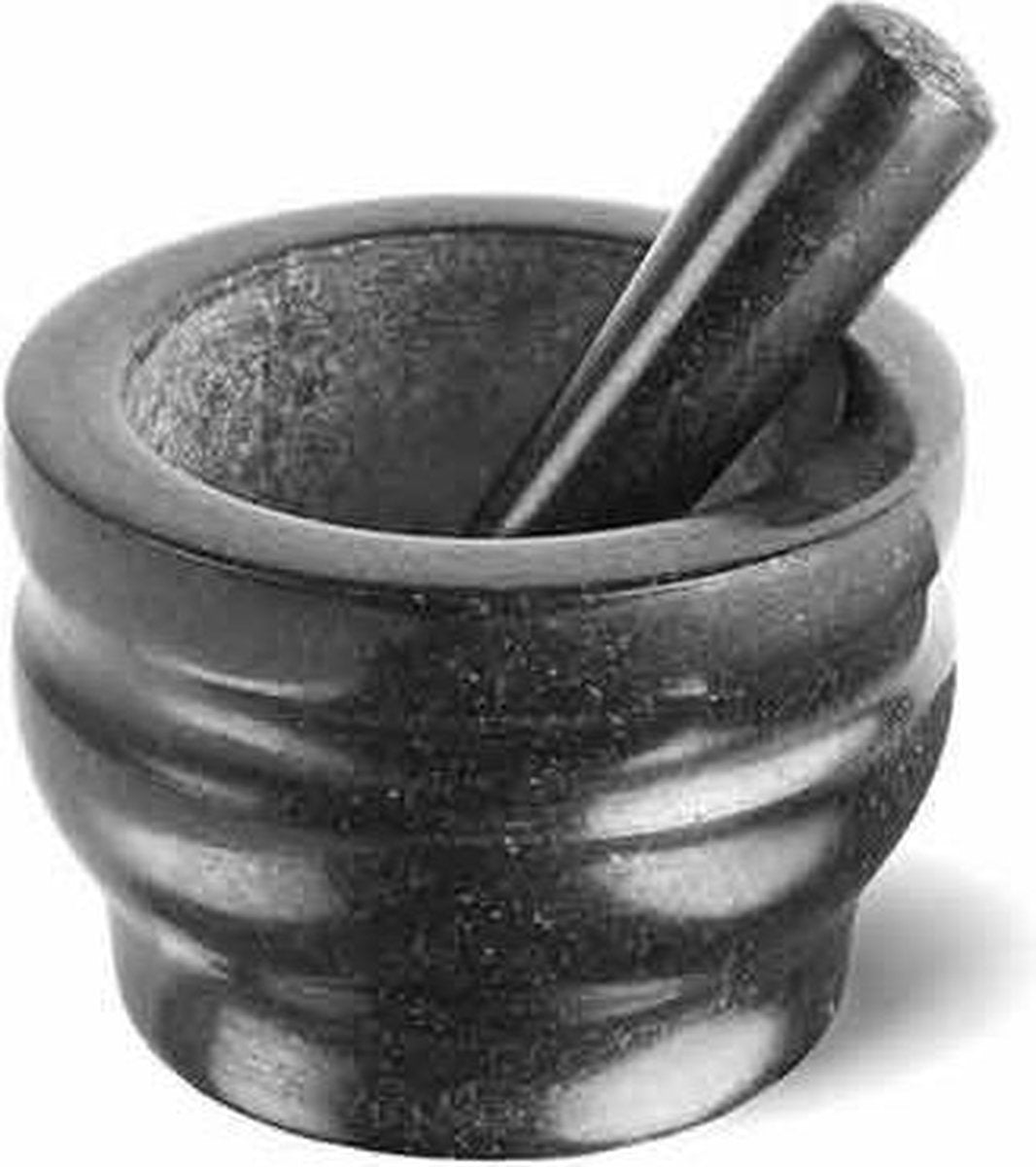 Cole Mason Mörser und Stößel – Granit – 14 cm Durchmesser – robust – für Kräuter, Gewürze, Pesto