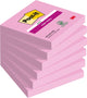 Post-it-Notizblock 654, superklebrig, 76 x 76 mm, rosa, 90 Blatt