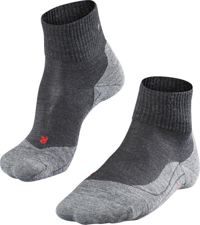 Falke TK5 kurze Anti-Blasen-Wandersocken aus dünnem Woll-Funktionsmaterial Damen Grau – Größe 41-42