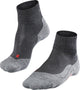 Falke TK5 kurze Anti-Blasen-Wandersocken aus dünnem Woll-Funktionsmaterial Damen Grau – Größe 41-42