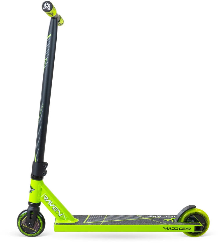 Madd Gear mg1 Raven Series – Stunt-Scooter – Schwarzgrün – Aluminiumdeck – Stahl-T-Bar