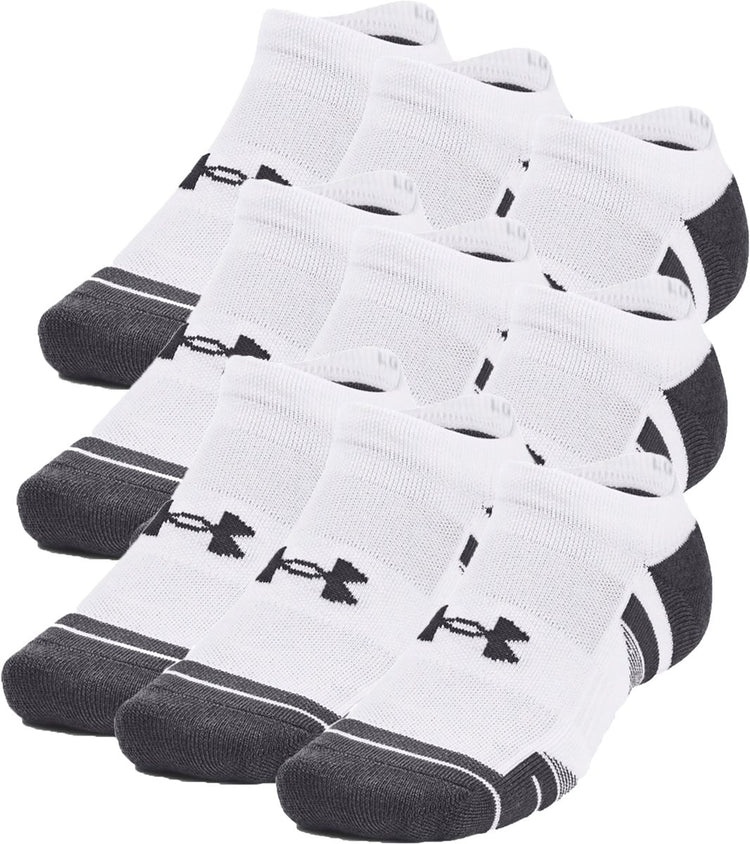 Under Armour UA Performance Tech 3pk NS-Wht Unisex-Sportsocken – Weiß – Jet Grey