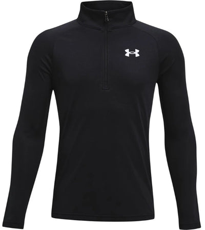 Under Armour UA Tech 2.0 1 - 2 Zip Unisex-Sporttrikot – Schwarz – Weiß