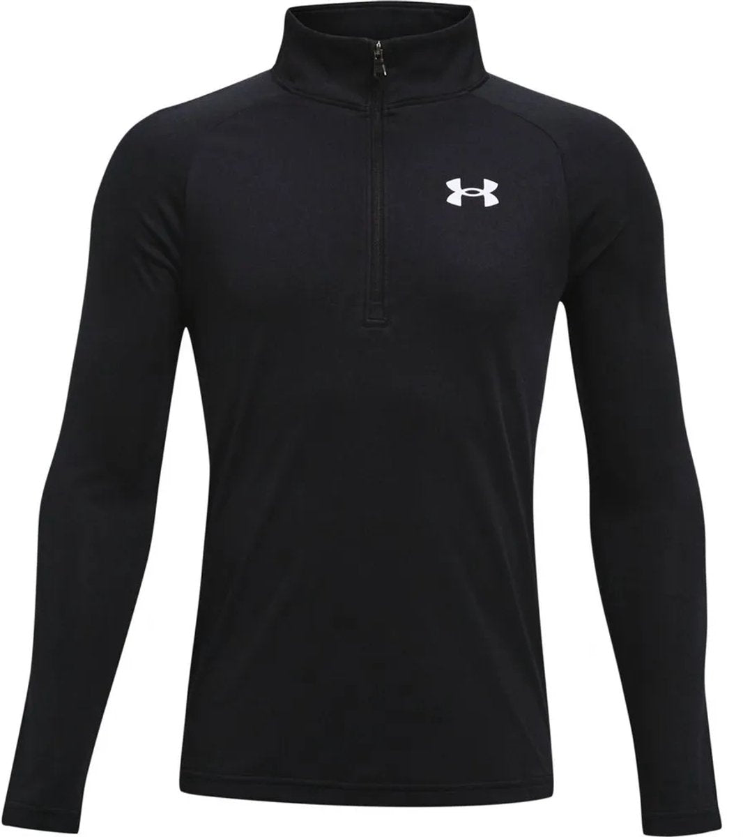 Under Armour UA Tech 2.0 1 - 2 Zip Unisex-Sporttrikot – Schwarz – Weiß