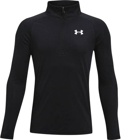 Under Armour UA Tech 2.0 1 - 2 Zip Unisex-Sporttrikot – Schwarz – Weiß