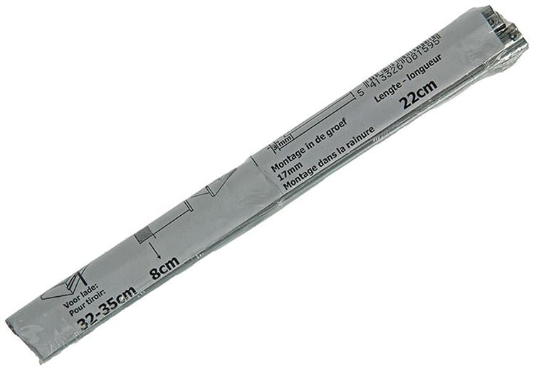 1014509 - Kugelführungen für Schubladen, verzinkt, 17 mm, 32–35 cm, 10 kg | 5 Stück