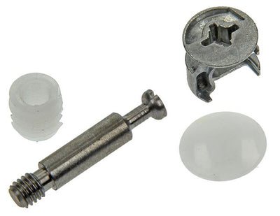 Mack 1013703 - 4 Schrankverbinder Minifix weiß m6x15mm | 5 Stück