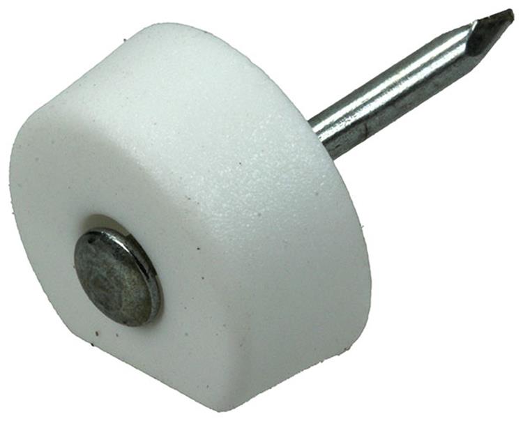 Mack 1013740 - 50 Regalträger + Nagel weiß ø 10 mm | 10 Stück