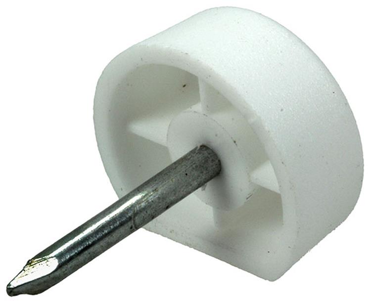 Mack 1013740 - 50 Regalträger + Nagel weiß ø 10 mm | 10 Stück