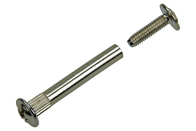 Mack 1013783 - 6 Mini-Verbindungsschrauben vernickelt ø 5 mm 30-40 mm | 10 Stück