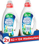 White Giant Ultrakonzentriertes Gel-Waschmittel | 2 x 62 Wäschen | 124 Wäschen | Wertverpackung
