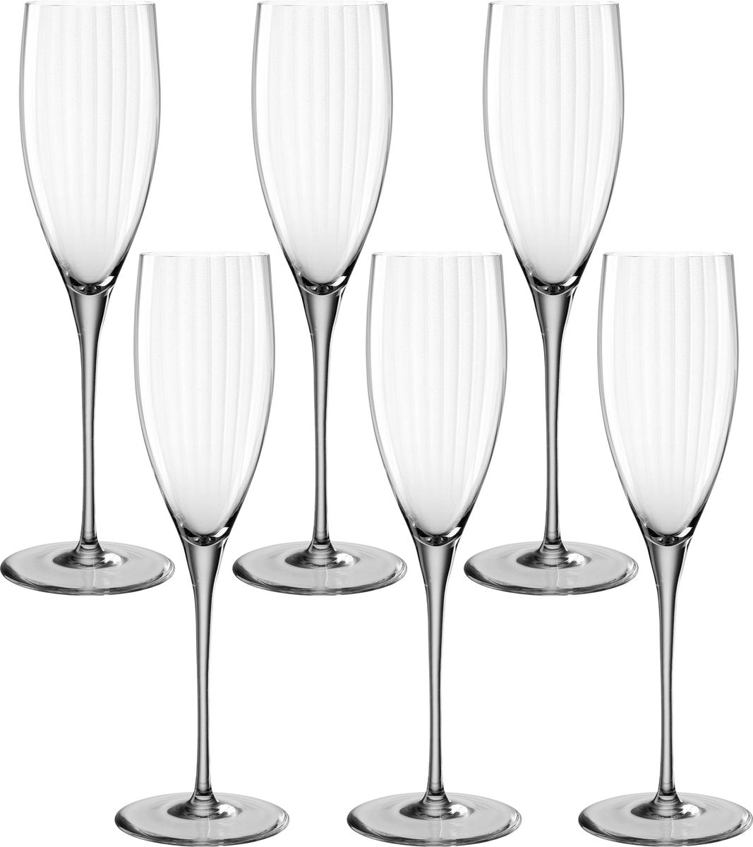 Leonardo Poesia Champagnerglas 250 ml grau – 6er-Set
