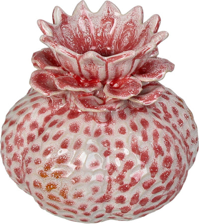 HD Collection Vase Steinzeug rosa 17,5x17,5x15,5cm