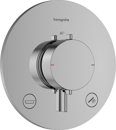 Hansgrohe Ecostat Comfort S – Einbauthermostat – 2 Funktionen – Brausethermostat – Sicherheitskombination EN1717 – Chrom