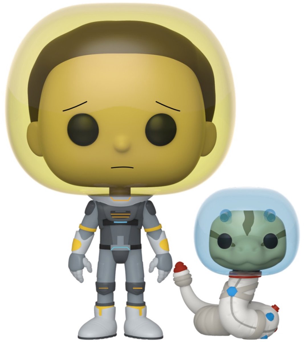 Funko Pop Rick und Morty Raumanzug-Morty mit Schlangen-Vinylfigur