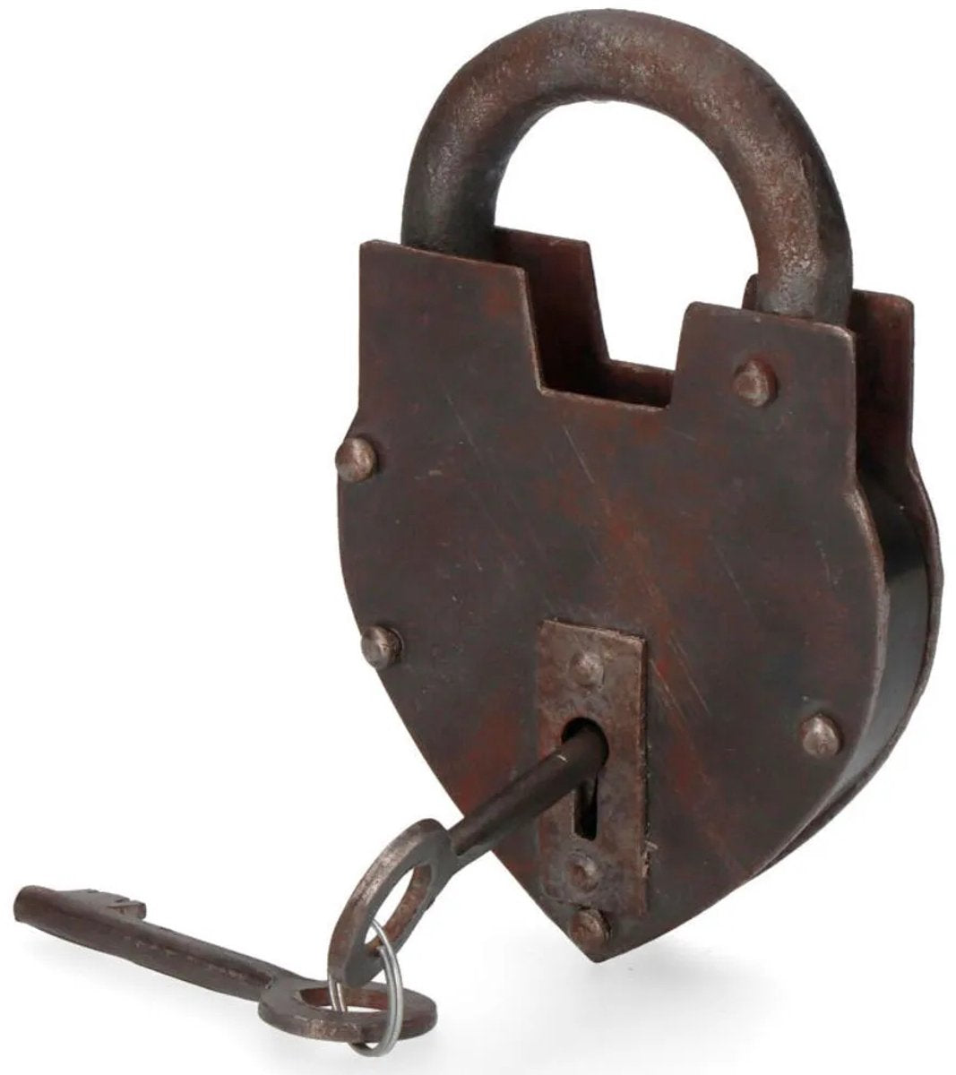 EDM 85143 rustikales Vorhängeschloss Rosteffekt braun