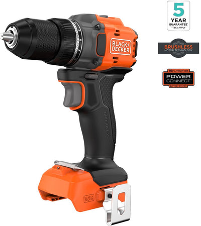 Black+Decker 18 V bürstenloser Bohrschrauber (ohne Akku und Ladegerät) – bld782n-xj