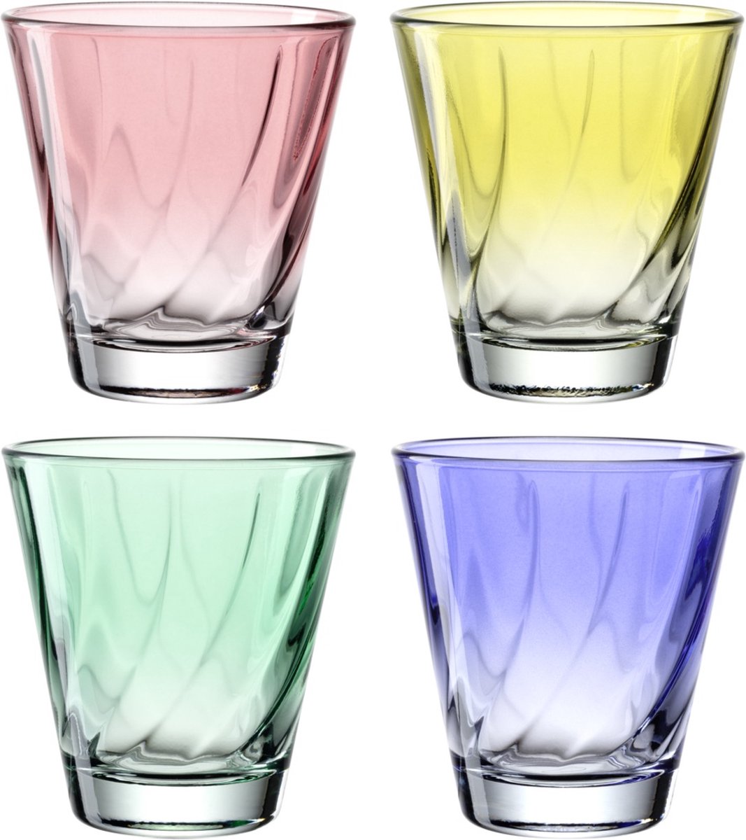 Leonardo Trinkglas 215ml sortiert Twist - Set 4