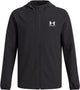 Under Armour UA Vibe Woven Windbreaker-BLK Jungen Sportjacke – Schwarz – Weiß