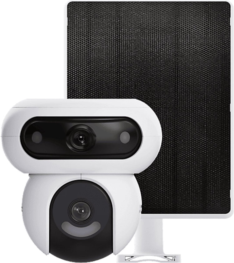 Ezviz HB90+8W Solarpanel 4MP+4MP Dual Lenses 360° Outdoor-Überwachungskamera WiFi Wireless mit 10400-mAh-Akku, Always-on-Videomodus, Personen-Fahrzeug-Erkennung, automatische Tracking-Funktion – keine monatlichen Gebühren