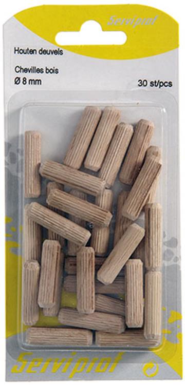 Mack 1013778 - 30 Holzdübel ø 8 mm | 5 Stück