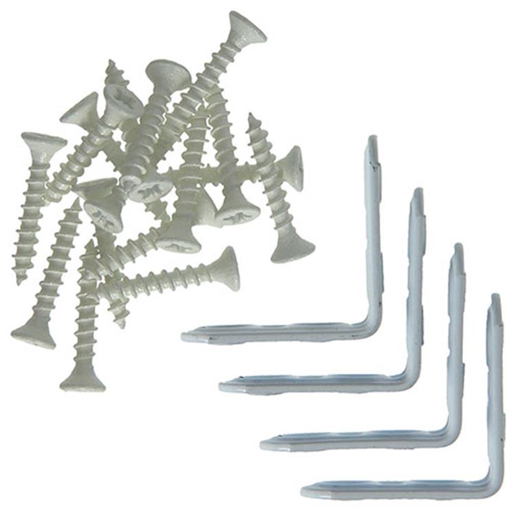 Mack 1013793 - 4 plissierte Quadrate weiß lackiert 30x30mm | 10 Stück