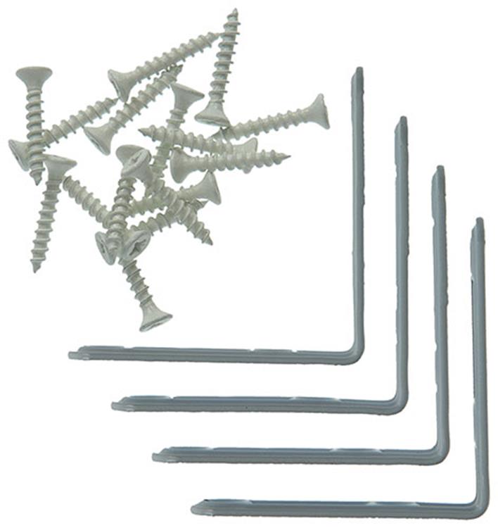 Mack 1013795 - 4 plissierte Quadrate weiß lackiert 60x60mm | 10 Stück