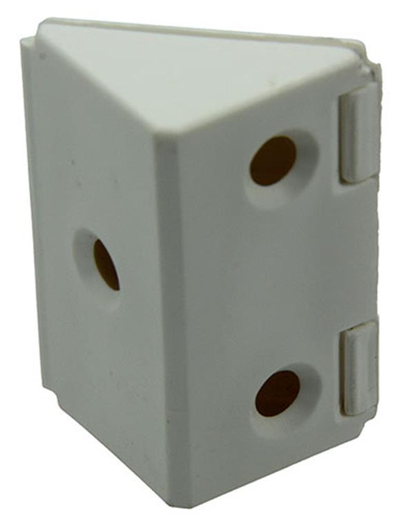 Mack 1013642 - 4 Eckverbinder breit weiß | 5 Stück