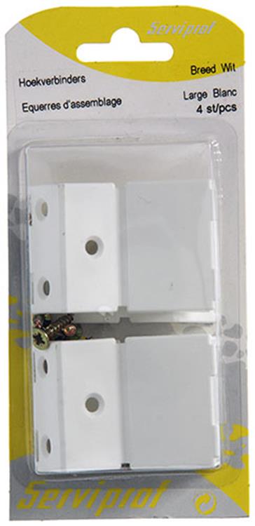 Mack 1013642 - 4 Eckverbinder breit weiß | 5 Stück
