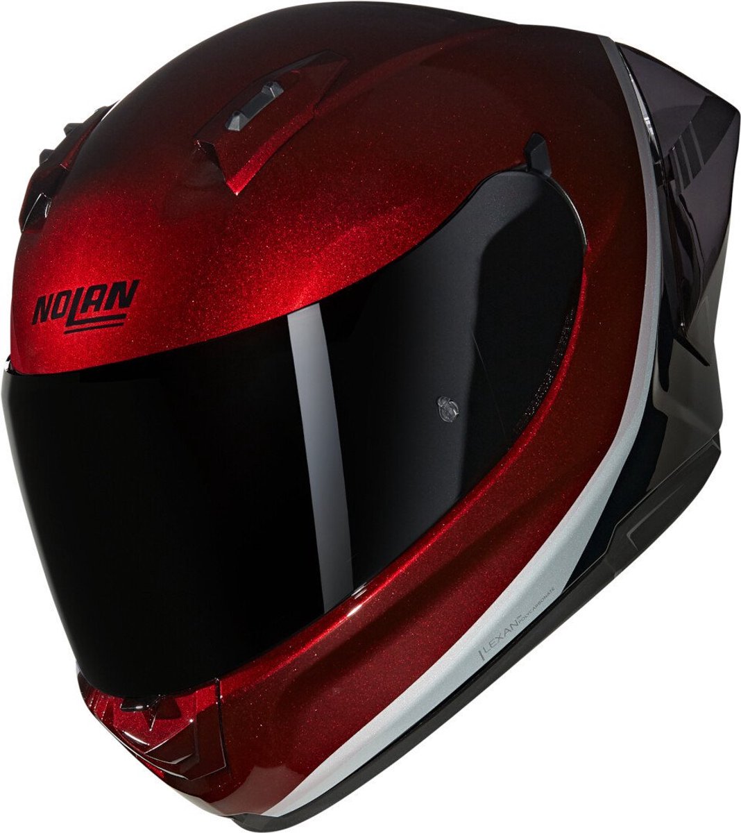 Nolan N60-6 Sport Verniciatura Special 349 Visceral Red Black Grey Glossy Integralhelm – Größe S – Helm